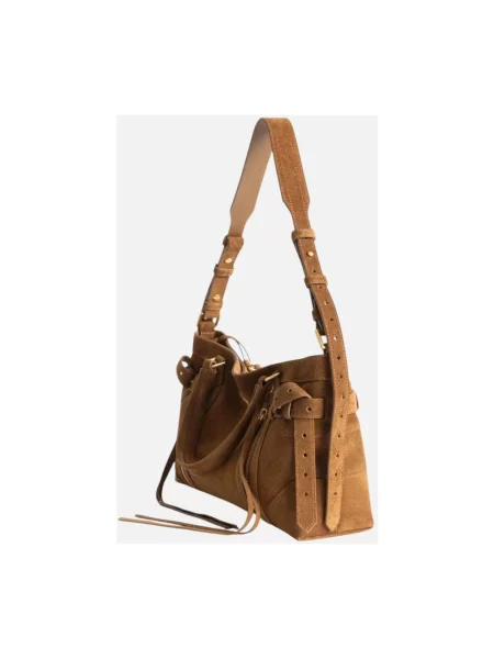 Zadig&Voltaire torebka zamszowa MADISON brązowa