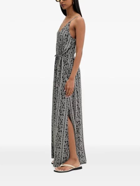 Rochie maxi Rip Curl cu model floral cu imagine negru