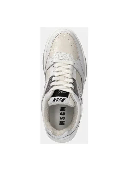 Sneakersy Msgm skórzane białe