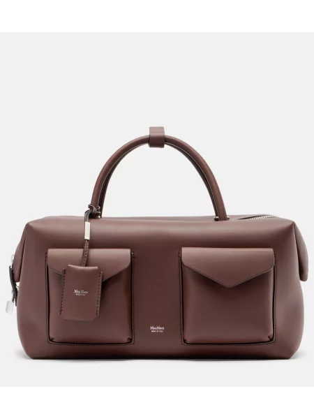 Top Max Mara din piele mari verde