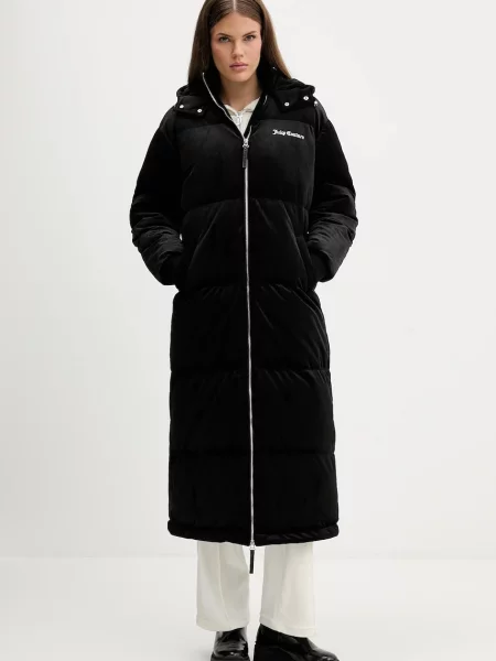 Juicy Couture kurtka welurowa zimowa czarny