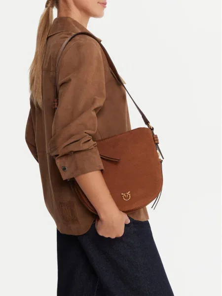 PINKO Geantă Hobo Zip Around Mini Al PLTT maro