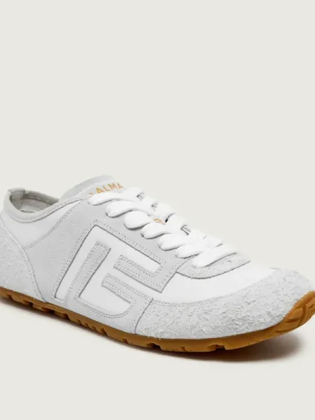 Balmain Sneakers NEW RACER | piele întoarsă gri
