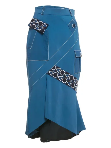 Spódnica midi Peter Pilotto do kolan niebieska