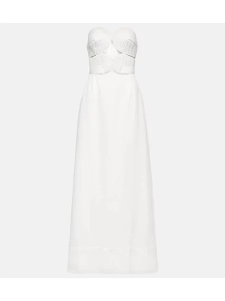 Oblekové maxi šaty Adriana Degreas biela