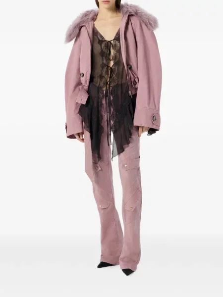 Krajková košile Blumarine s volány černá
