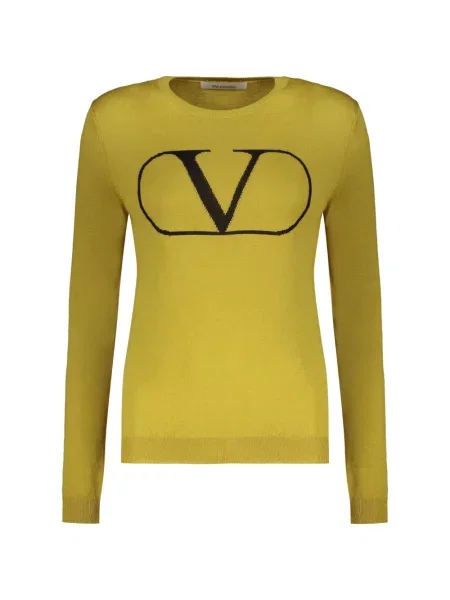 Pulover Valentino Garavani de lână galben