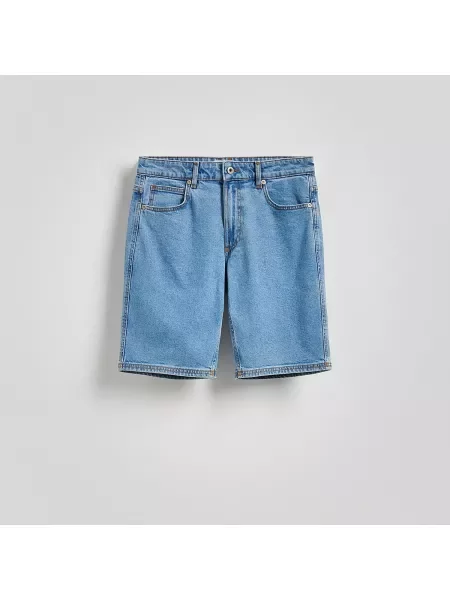 Reserved Džínové kraťasy regular modrá