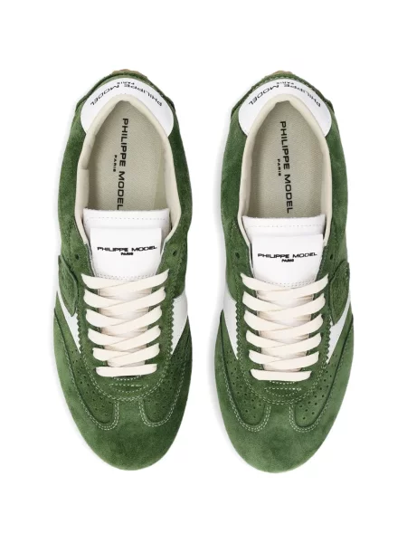 Fűzős csipkés sneaker Philippe Model Paris zöld