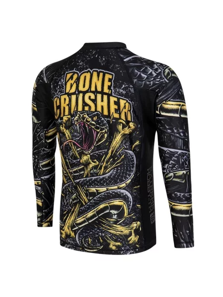 Koszulka Rashguard dla dzieci długi rękaw MMA EXTREME HOBBY BONE CRUSHER czarna