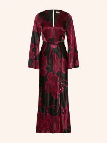 Phase Eight Saténové Šaty Rhea fuchsiová černá