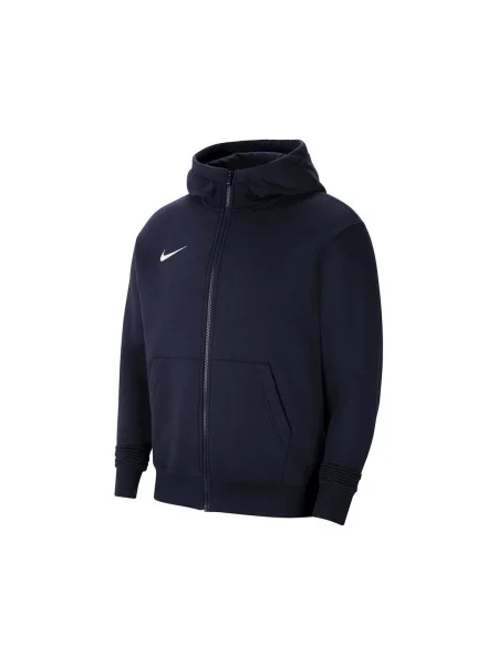 Hanorac cu glugă Nike din fleece alb