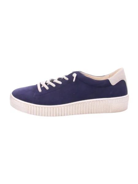Sneakersy Gabor sznurowane skórzane niebieskie