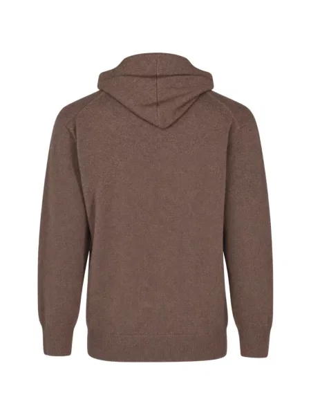 Μάλλινο μακρύς hoodie Altea καφέ