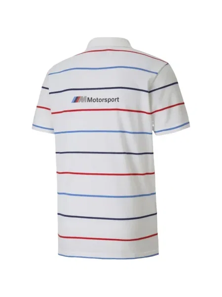 Tricou polo Puma cu dungi alb