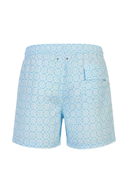 Slip de baie Kiton cu model floral cu imagine albastru