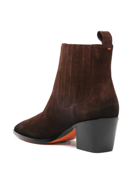 Botine Santoni din piele de căprioară maro