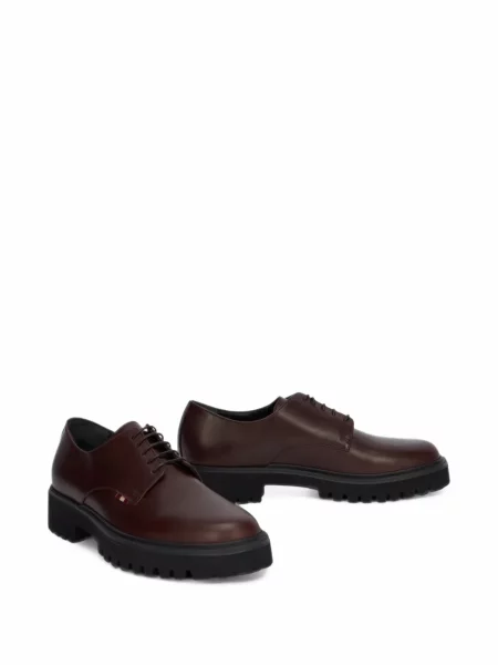 Pantofi derby Bally cu șireturi din piele maro
