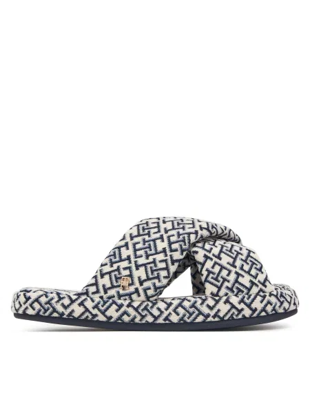 Papuče Tommy Hilfiger Th Feminine House Shoes Monogram Krem