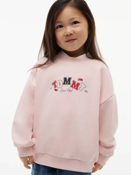 Tommy Hilfiger hanorac pentru copii cu roz