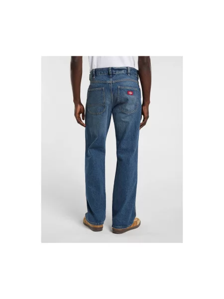 Džínsy s rovným strihom Dickies v biznis štýle modrá
