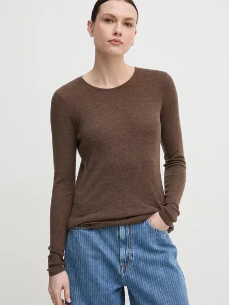 Mos Mosh pulover de lână femei light maro