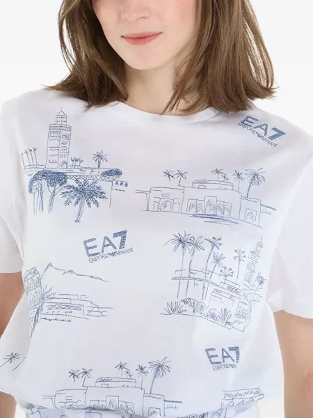 Μπλούζα Ea7 Emporio Armani με σχέδιο λευκό