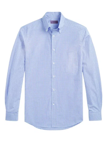 Kostkovaná košile Ralph Lauren Purple Label modrá