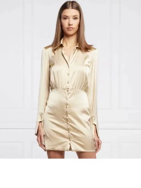 Patrizia Pepe De satin rochie bej