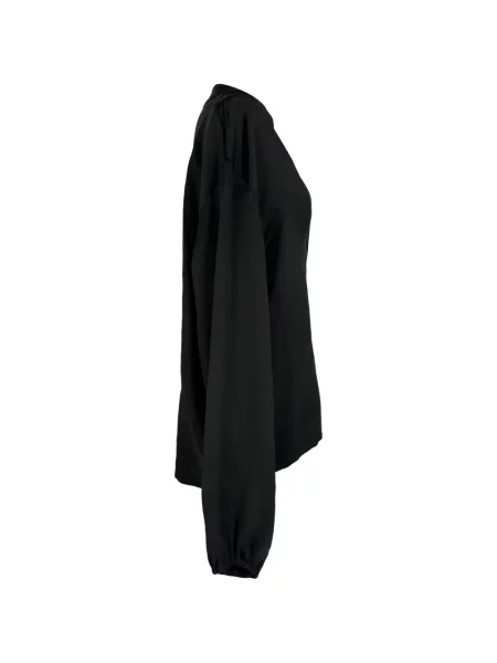 Dugo bluza Nili Lotan s V-izrezom crna