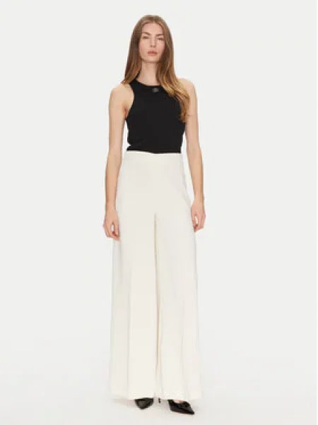 TWINSET Palazzo kalhoty Écru Wide Leg