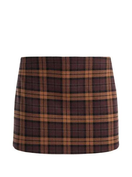Pantaloni scurți Alice + Olivia în carouri maro