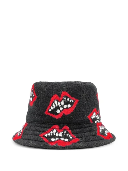 Klobouk Chrome Hearts se srdcovým vzorem šedý