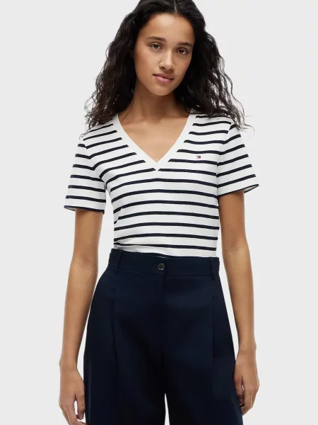 Футболка Tommy Hilfiger в полоску белая