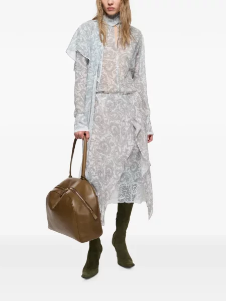 Μεταξωτή μπλούζα Acne Studios paisley μπλε
