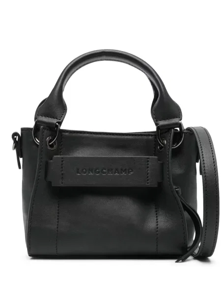 Geantă shopper Longchamp din piele negru