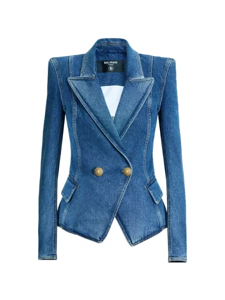 Geacă de blugi Balmain albastru