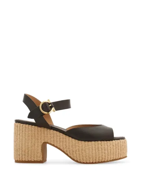 Sandale Ferragamo cu platformă negru