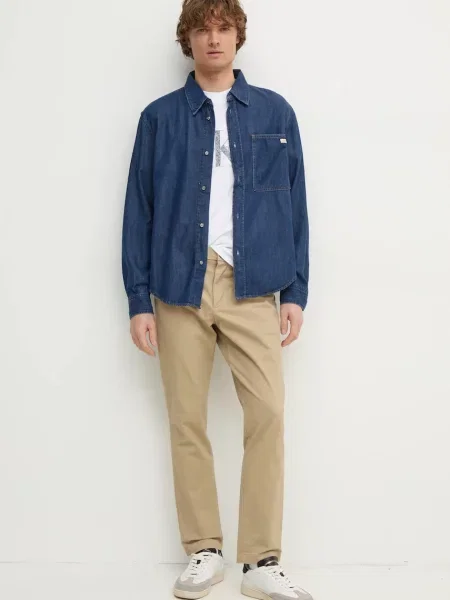 Calvin Klein Jeans camasa jeans albastru