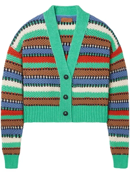 Cardigan Alanui cu dungi verde