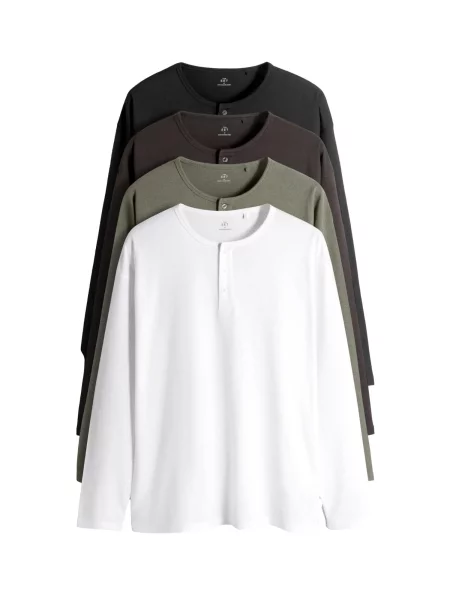 The Set Tricou maro închis / oliv / negru alb