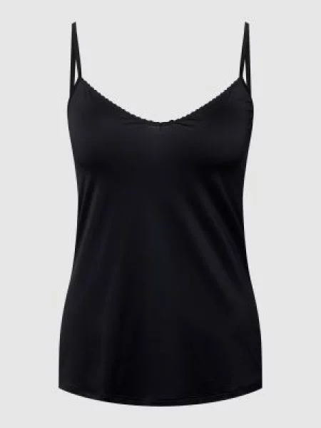 Satynowa koszulka Hanro czarna