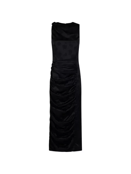 Rochie Rotate Birger Christensen cu model floral cu volane din jacard negru
