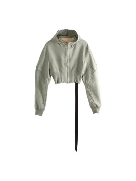 Bluza z kapturem Rick Owens z kapturem szara