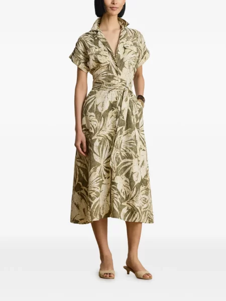 Rochie tip cămașă Lauren Ralph Lauren cu imagine verde