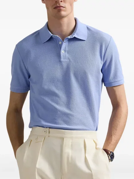 Șapcă Polo Ralph Lauren din fleece cu dungi cu volane albastru