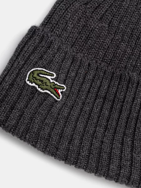 Lacoste gyapjú sapka szürke