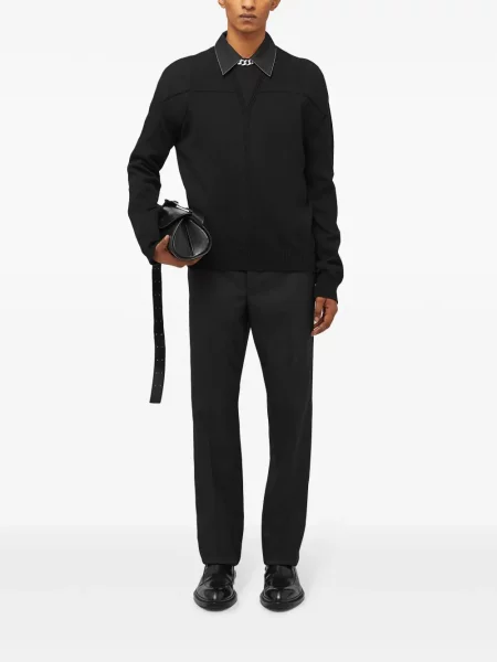 Vilnonis megztinis Jil Sander juoda