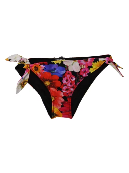 Bikini Dolce And Gabbana w kwiatki z nadrukiem czarne