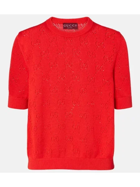 Pulover Gucci de mătase roșu